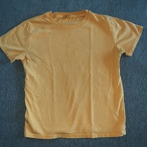John Gult yellow crew neck tee shirt